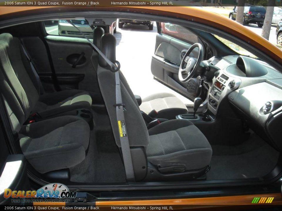 2006 Saturn ION 3 Quad Coupe Fusion Orange / Black Photo #16