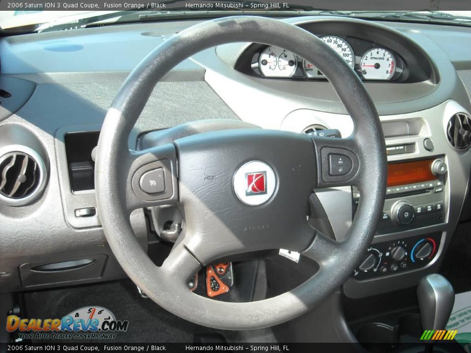 2006 Saturn ION 3 Quad Coupe Fusion Orange / Black Photo #17