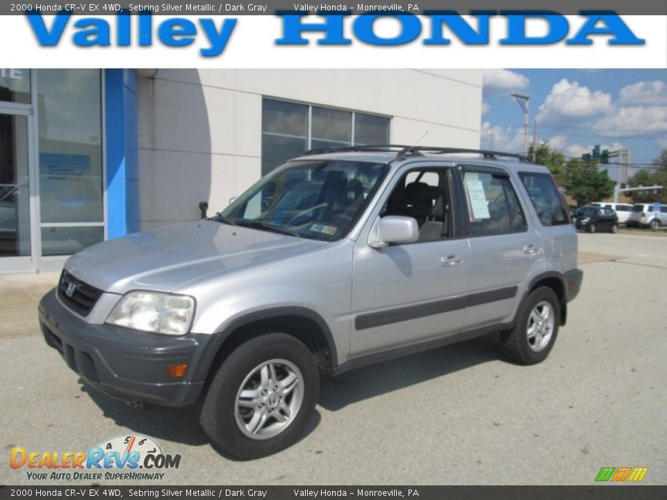 2000 Honda CR-V EX 4WD Sebring Silver Metallic / Dark Gray Photo #1