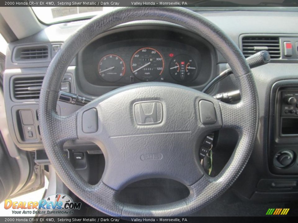 2000 Honda CR-V EX 4WD Sebring Silver Metallic / Dark Gray Photo #10