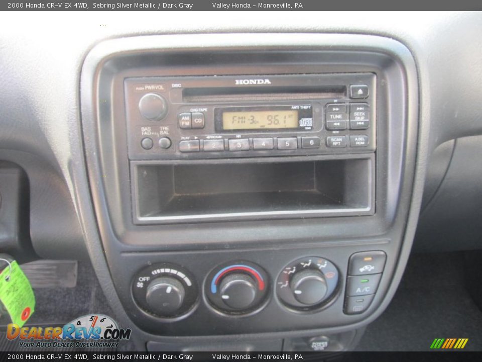 2000 Honda CR-V EX 4WD Sebring Silver Metallic / Dark Gray Photo #11