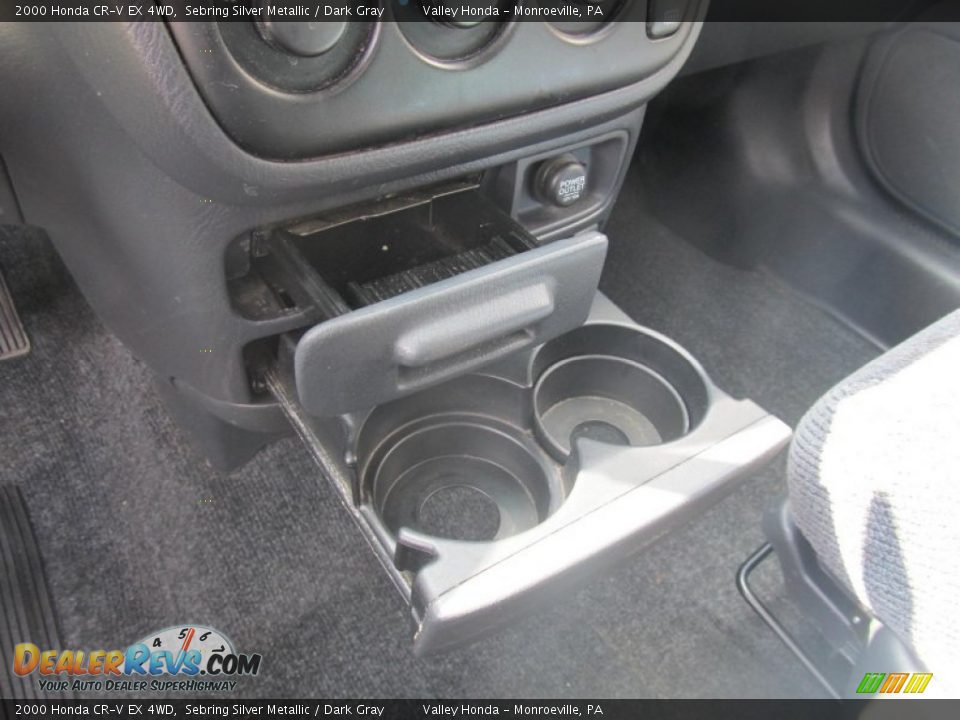 2000 Honda CR-V EX 4WD Sebring Silver Metallic / Dark Gray Photo #12