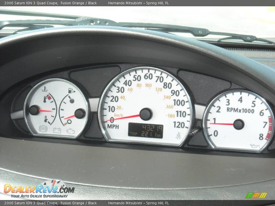 2006 Saturn ION 3 Quad Coupe Fusion Orange / Black Photo #23