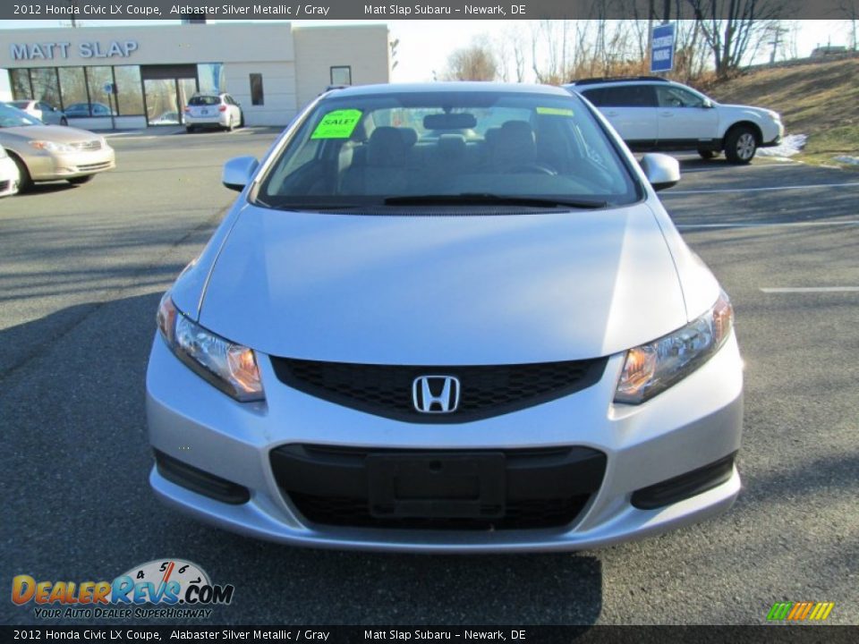 2012 Honda Civic LX Coupe Alabaster Silver Metallic / Gray Photo #3