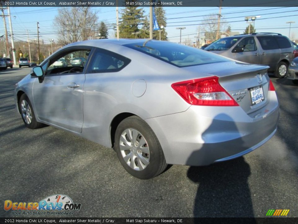2012 Honda Civic LX Coupe Alabaster Silver Metallic / Gray Photo #8