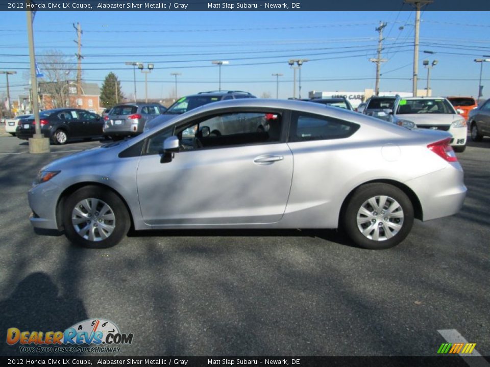 2012 Honda Civic LX Coupe Alabaster Silver Metallic / Gray Photo #9
