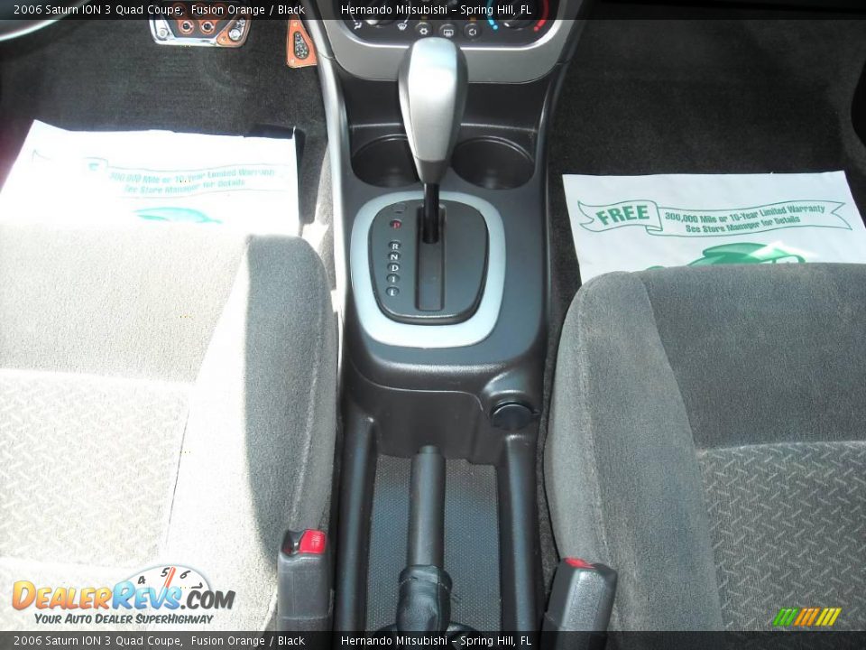 2006 Saturn ION 3 Quad Coupe Fusion Orange / Black Photo #26