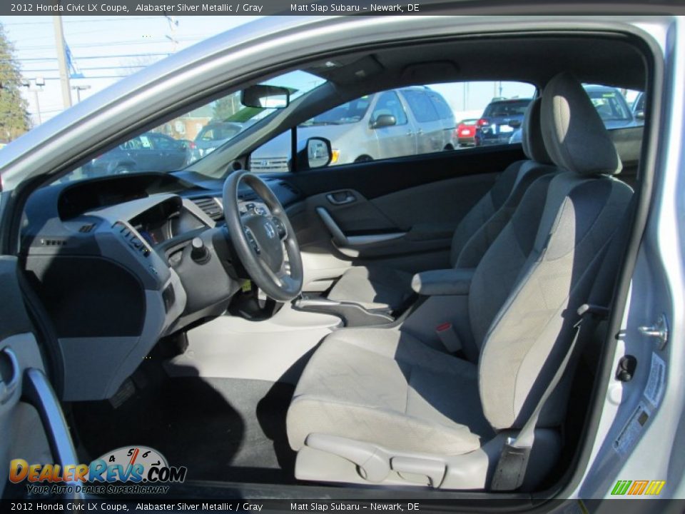 2012 Honda Civic LX Coupe Alabaster Silver Metallic / Gray Photo #11