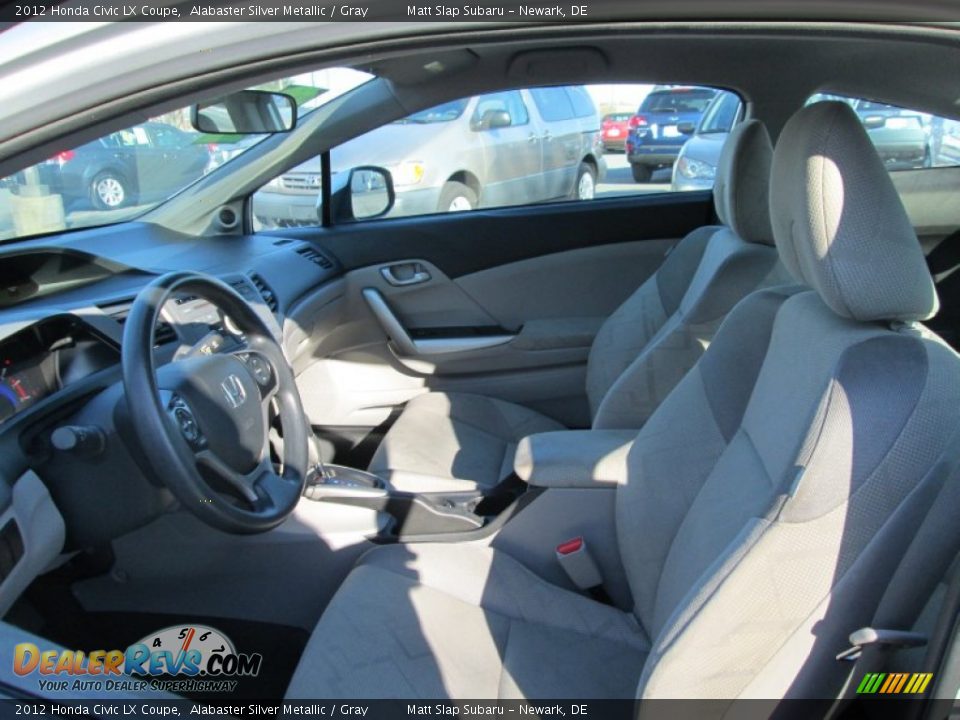 2012 Honda Civic LX Coupe Alabaster Silver Metallic / Gray Photo #14