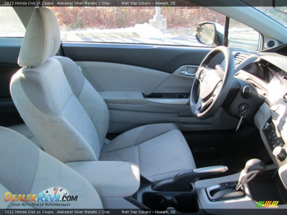 2012 Honda Civic LX Coupe Alabaster Silver Metallic / Gray Photo #16