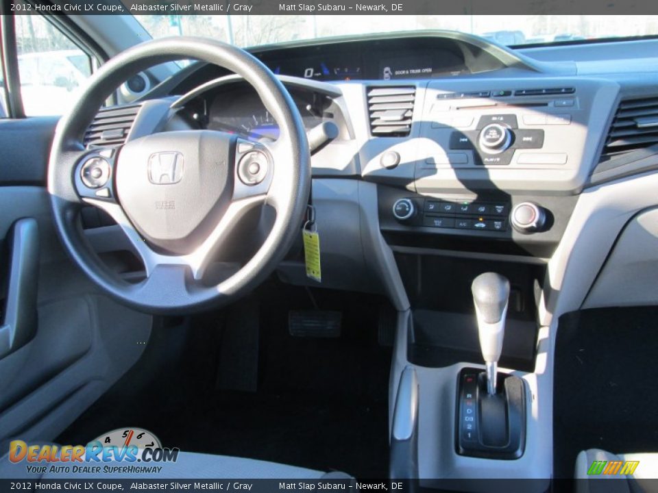 2012 Honda Civic LX Coupe Alabaster Silver Metallic / Gray Photo #17