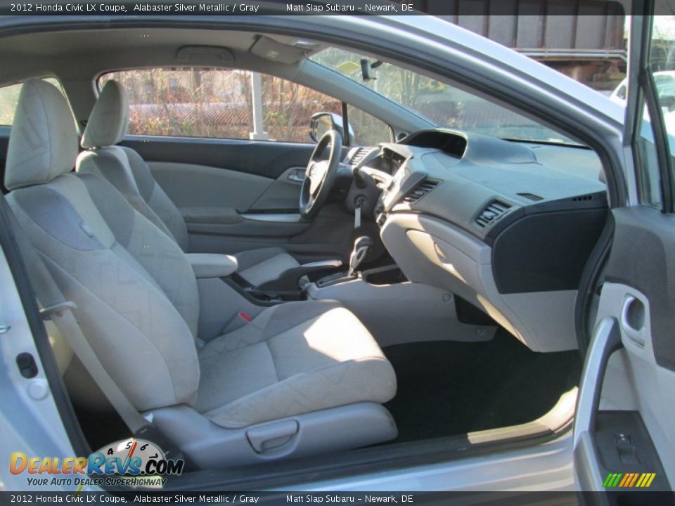 2012 Honda Civic LX Coupe Alabaster Silver Metallic / Gray Photo #18