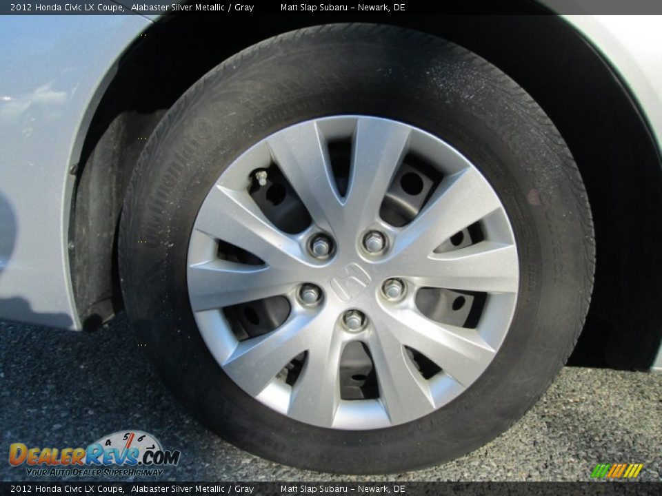 2012 Honda Civic LX Coupe Alabaster Silver Metallic / Gray Photo #19