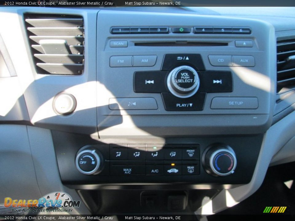 2012 Honda Civic LX Coupe Alabaster Silver Metallic / Gray Photo #22