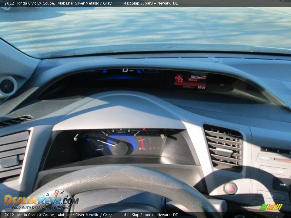 2012 Honda Civic LX Coupe Alabaster Silver Metallic / Gray Photo #23