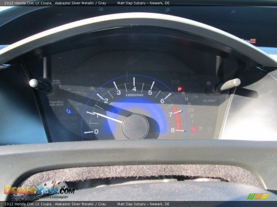 2012 Honda Civic LX Coupe Alabaster Silver Metallic / Gray Photo #24