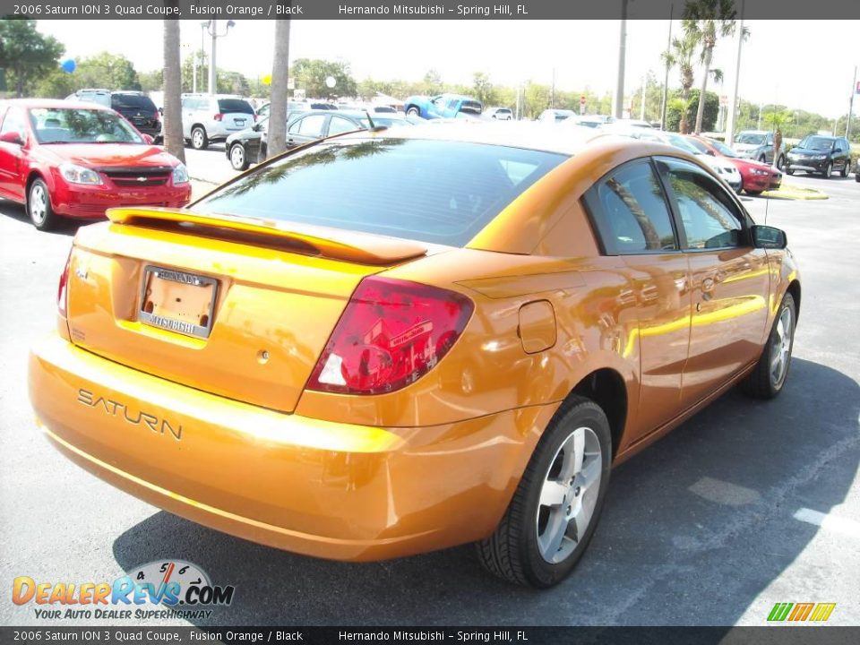 2006 Saturn ION 3 Quad Coupe Fusion Orange / Black Photo #30