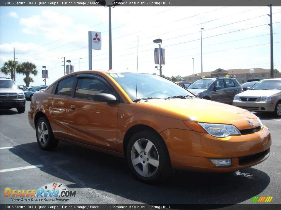 2006 Saturn ION 3 Quad Coupe Fusion Orange / Black Photo #32