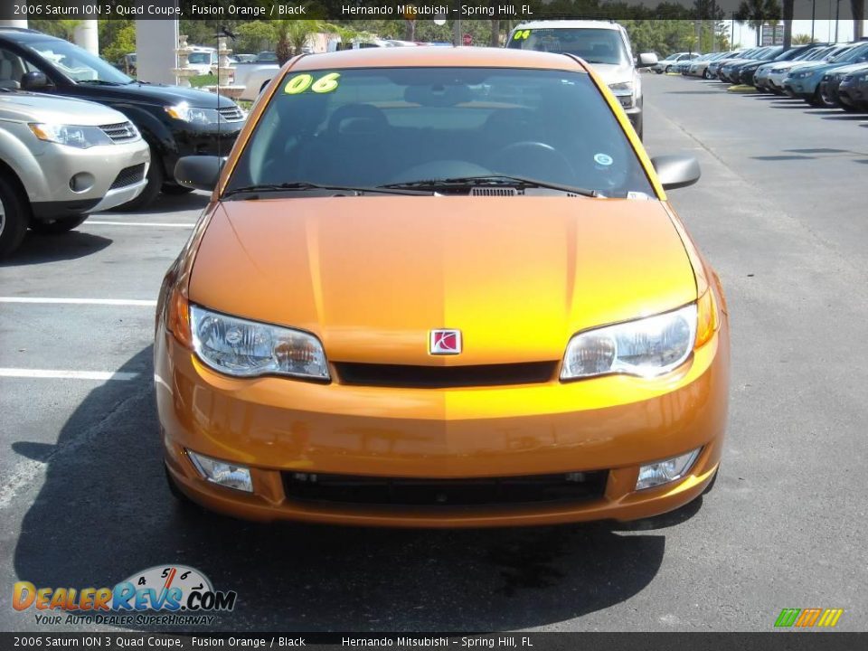 2006 Saturn ION 3 Quad Coupe Fusion Orange / Black Photo #33