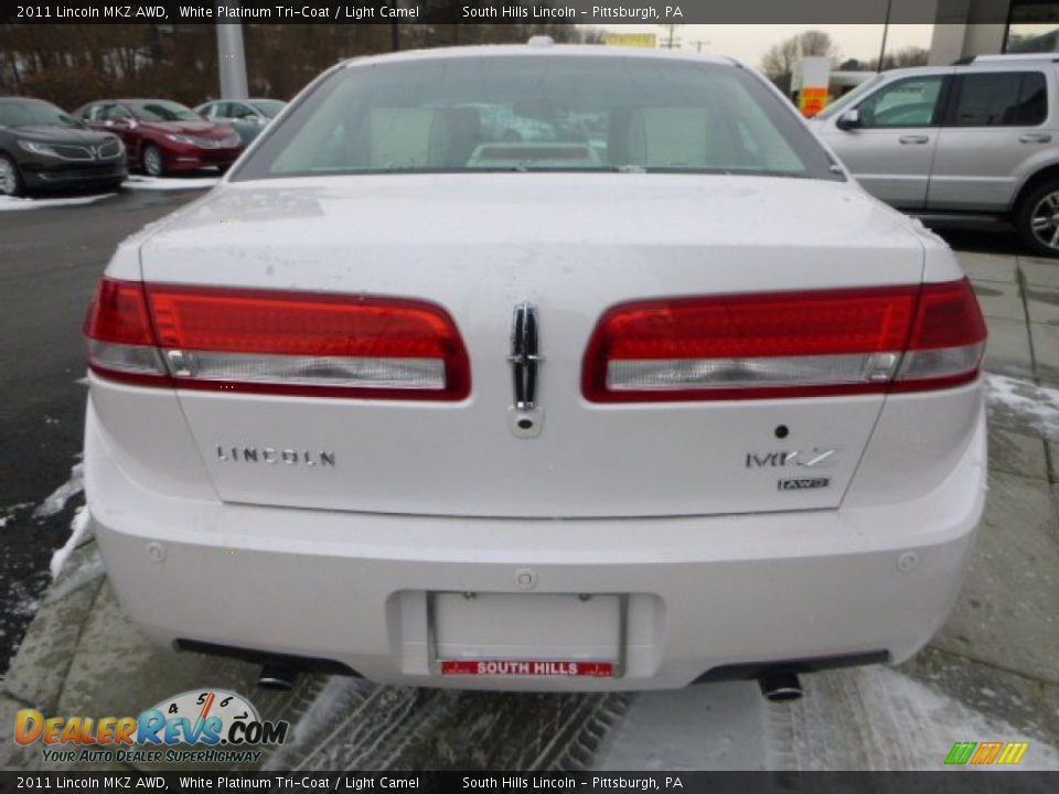 2011 Lincoln MKZ AWD White Platinum Tri-Coat / Light Camel Photo #4