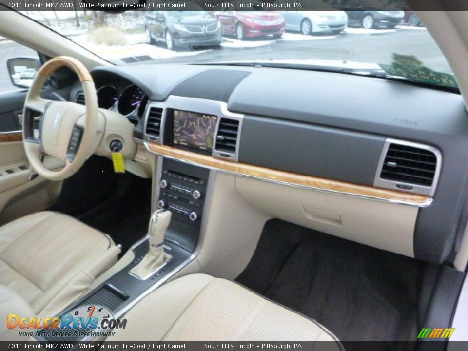 2011 Lincoln MKZ AWD White Platinum Tri-Coat / Light Camel Photo #11