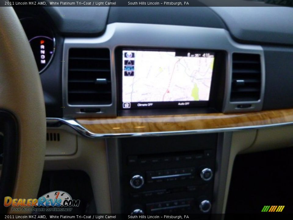 2011 Lincoln MKZ AWD White Platinum Tri-Coat / Light Camel Photo #22