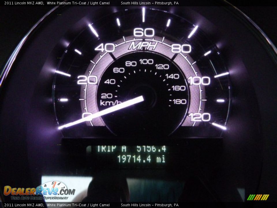 2011 Lincoln MKZ AWD White Platinum Tri-Coat / Light Camel Photo #24