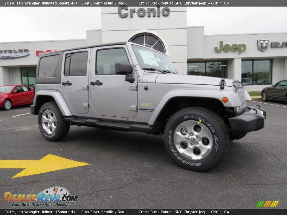 2014 Jeep Wrangler Unlimited Sahara 4x4 Billet Silver Metallic / Black Photo #1