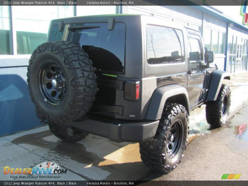 2012 Jeep Wrangler Rubicon 4X4 Black / Black Photo #7