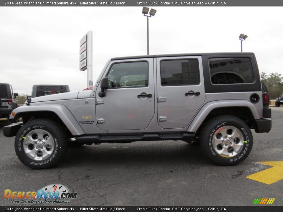 2014 Jeep Wrangler Unlimited Sahara 4x4 Billet Silver Metallic / Black Photo #4