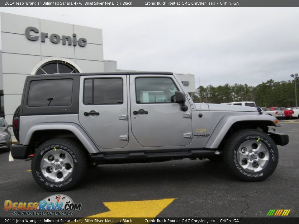 2014 Jeep Wrangler Unlimited Sahara 4x4 Billet Silver Metallic / Black Photo #8