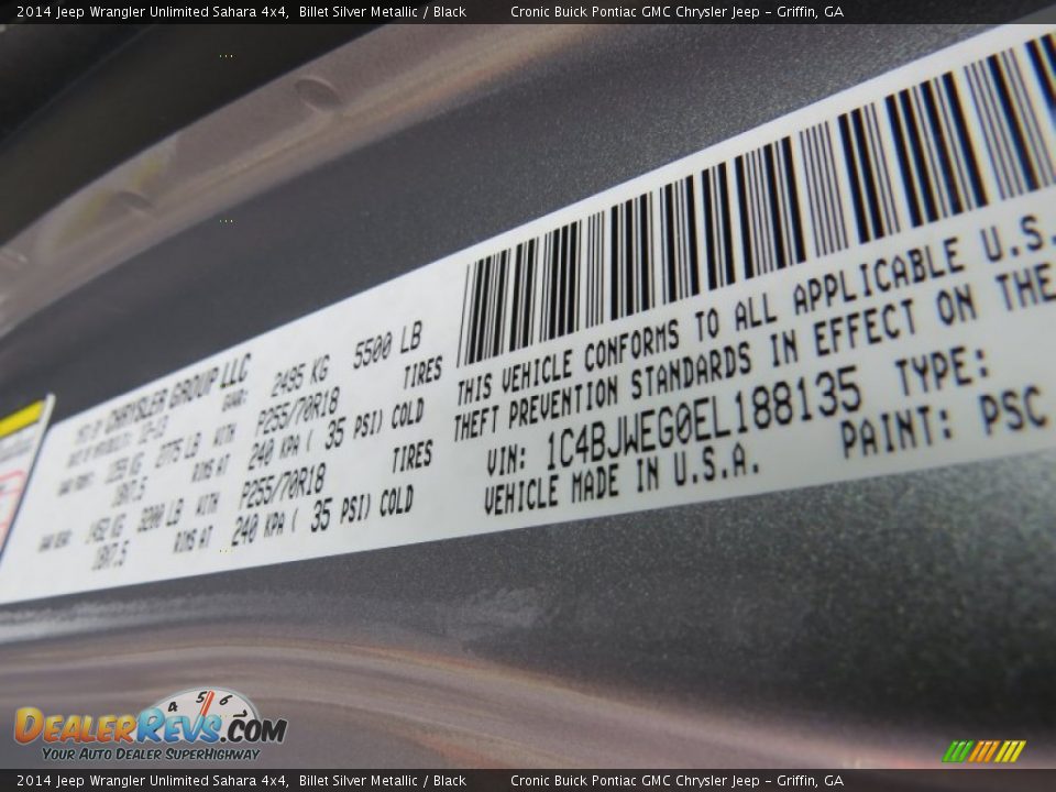 2014 Jeep Wrangler Unlimited Sahara 4x4 Billet Silver Metallic / Black Photo #18