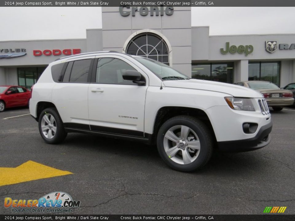 2014 Jeep Compass Sport Bright White / Dark Slate Gray Photo #1