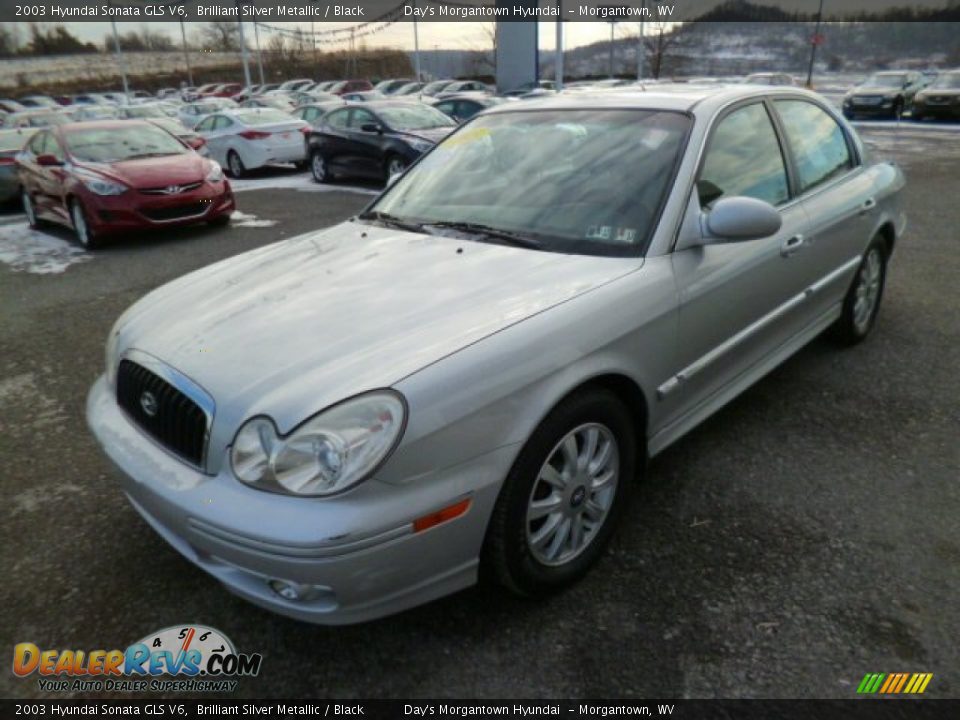 2003 Hyundai Sonata GLS V6 Brilliant Silver Metallic / Black Photo #3
