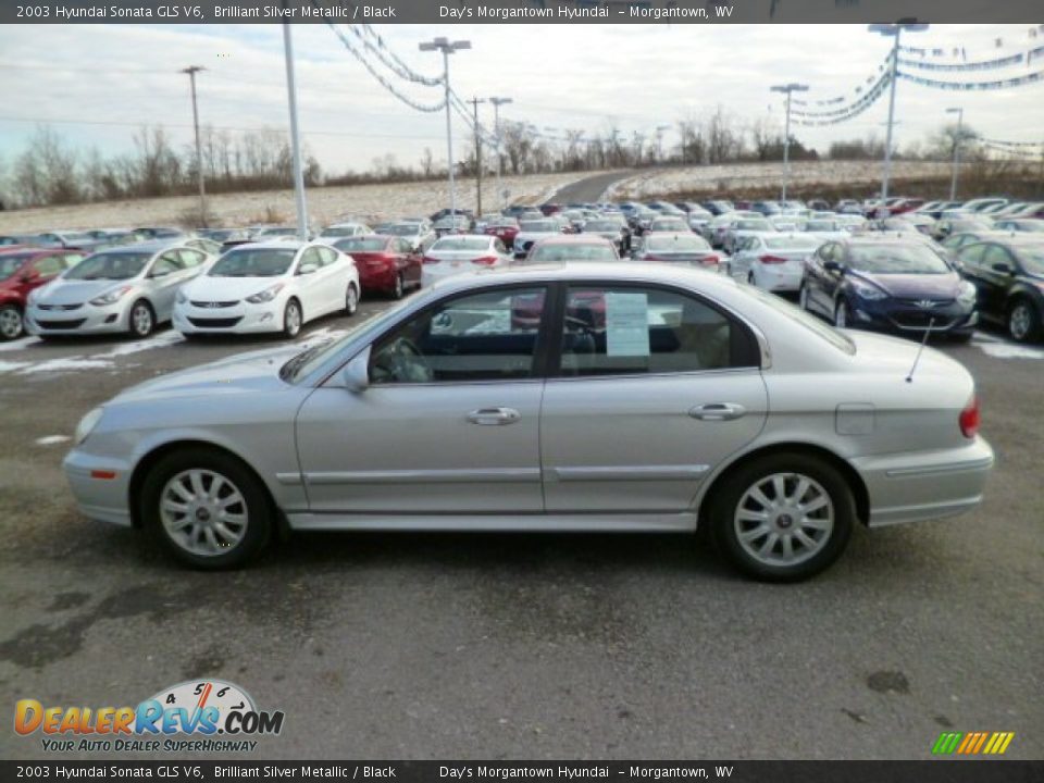 2003 Hyundai Sonata GLS V6 Brilliant Silver Metallic / Black Photo #4