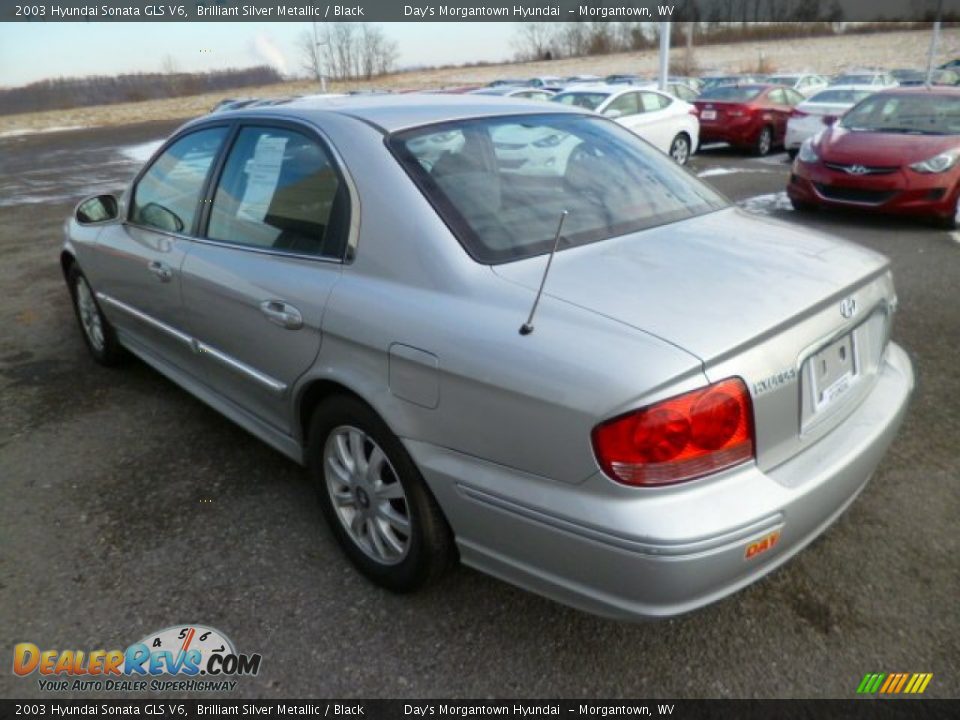 2003 Hyundai Sonata GLS V6 Brilliant Silver Metallic / Black Photo #5