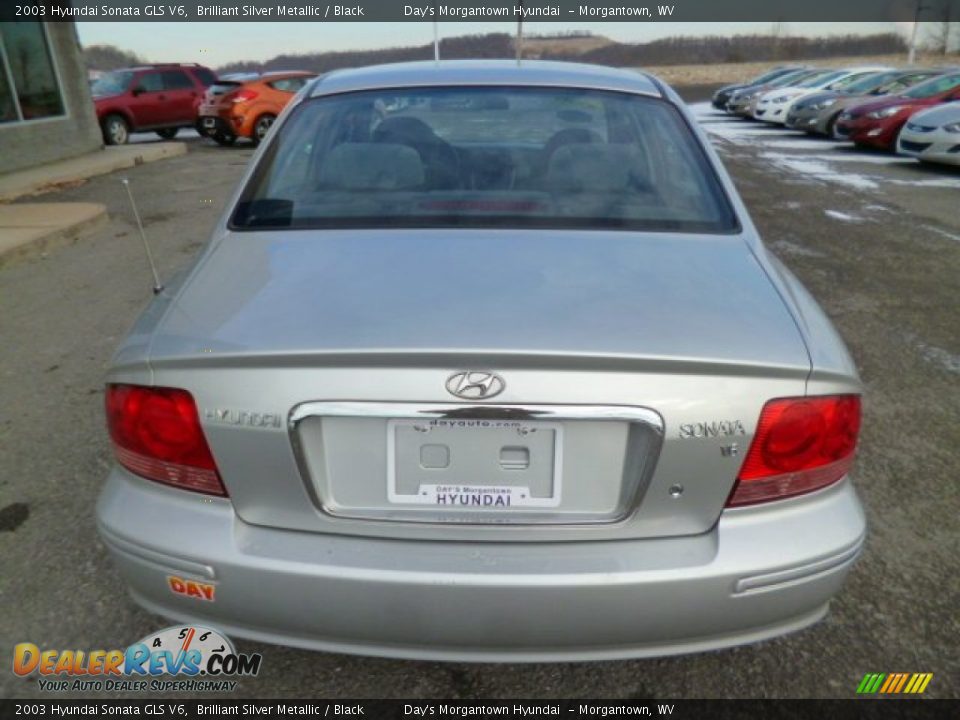 2003 Hyundai Sonata GLS V6 Brilliant Silver Metallic / Black Photo #6