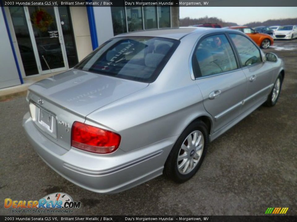 2003 Hyundai Sonata GLS V6 Brilliant Silver Metallic / Black Photo #7