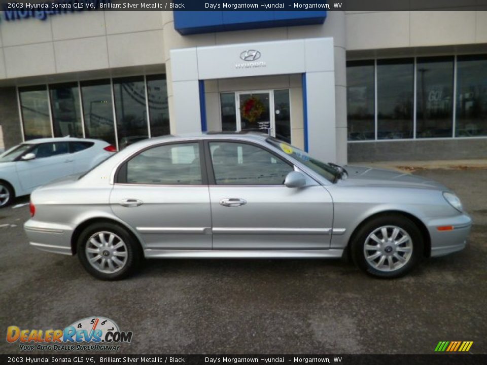 2003 Hyundai Sonata GLS V6 Brilliant Silver Metallic / Black Photo #8