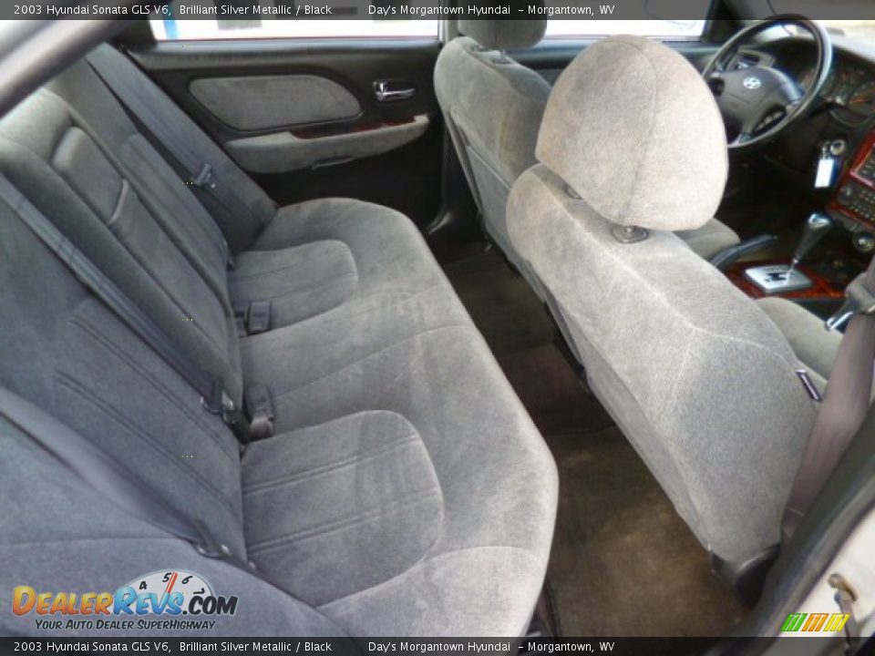 2003 Hyundai Sonata GLS V6 Brilliant Silver Metallic / Black Photo #13