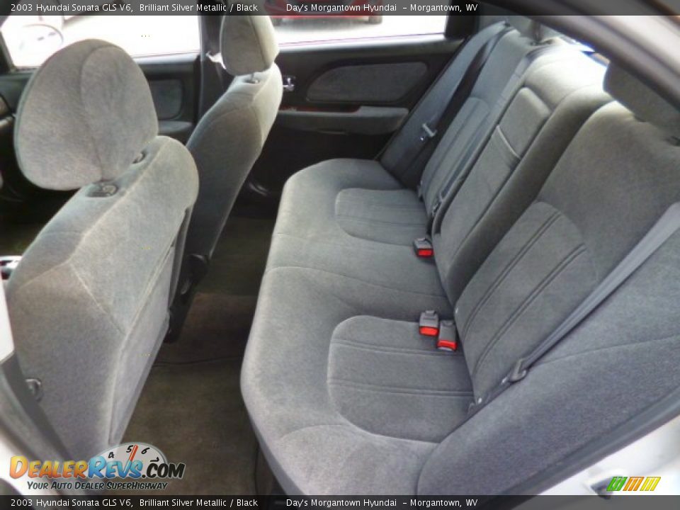 2003 Hyundai Sonata GLS V6 Brilliant Silver Metallic / Black Photo #14