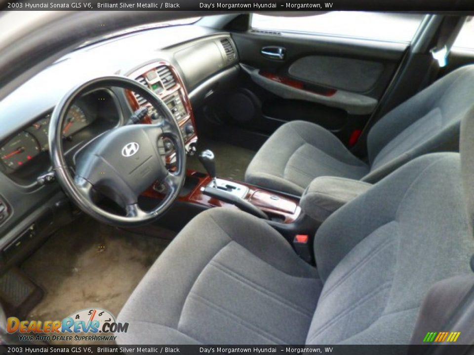 Black Interior - 2003 Hyundai Sonata GLS V6 Photo #17