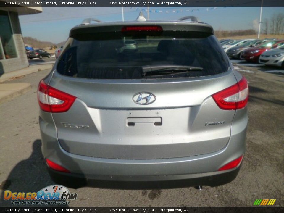 2014 Hyundai Tucson Limited Graphite Gray / Beige Photo #6
