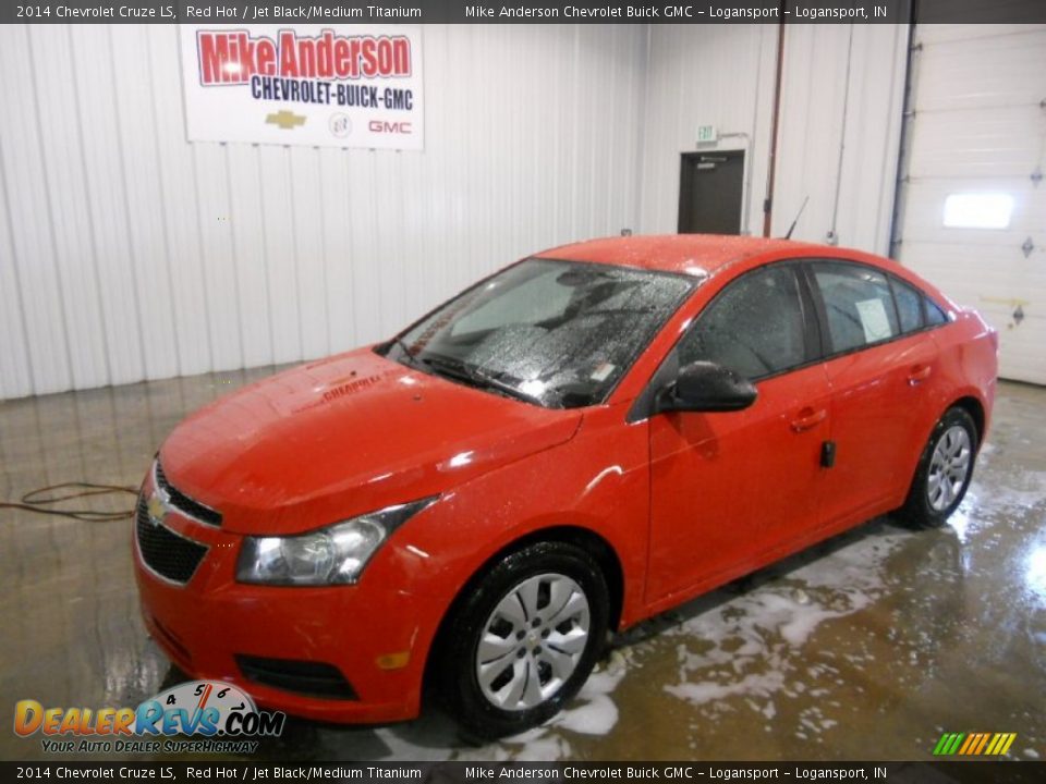 2014 Chevrolet Cruze LS Red Hot / Jet Black/Medium Titanium Photo #1