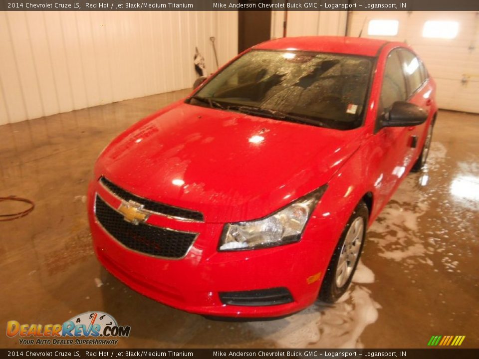 2014 Chevrolet Cruze LS Red Hot / Jet Black/Medium Titanium Photo #2