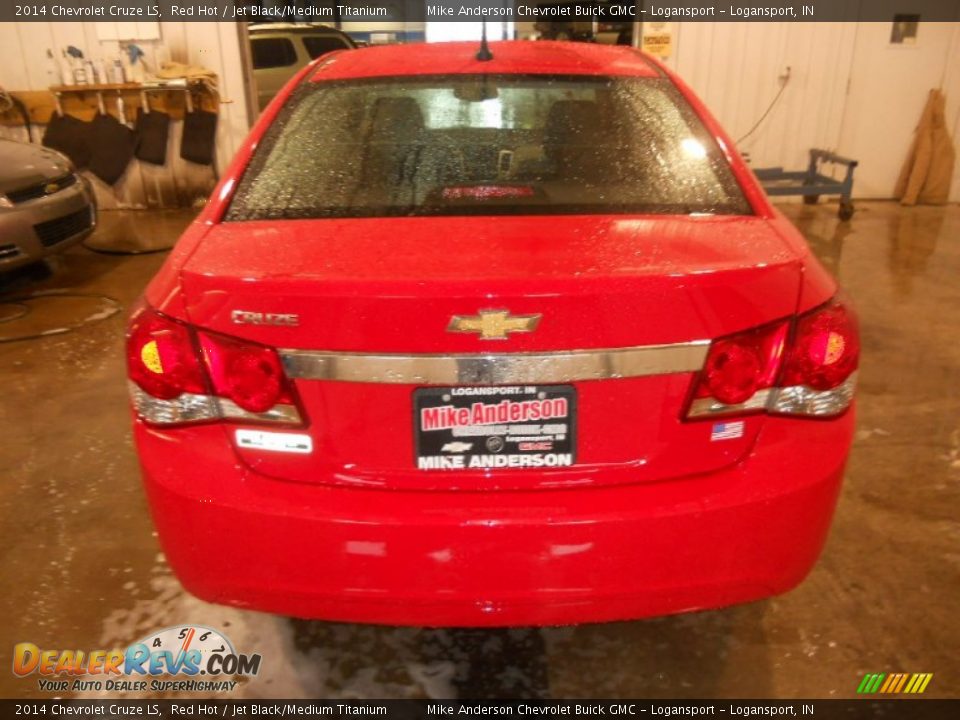2014 Chevrolet Cruze LS Red Hot / Jet Black/Medium Titanium Photo #3