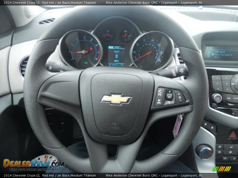 2014 Chevrolet Cruze LS Red Hot / Jet Black/Medium Titanium Photo #5