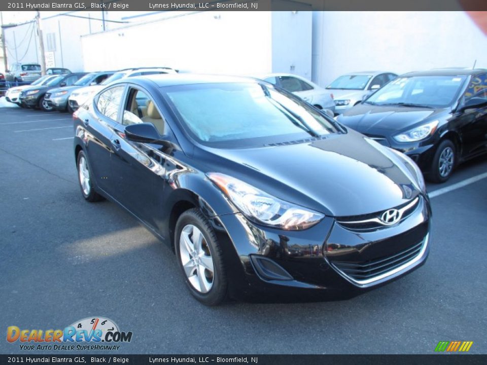 2011 Hyundai Elantra GLS Black / Beige Photo #1