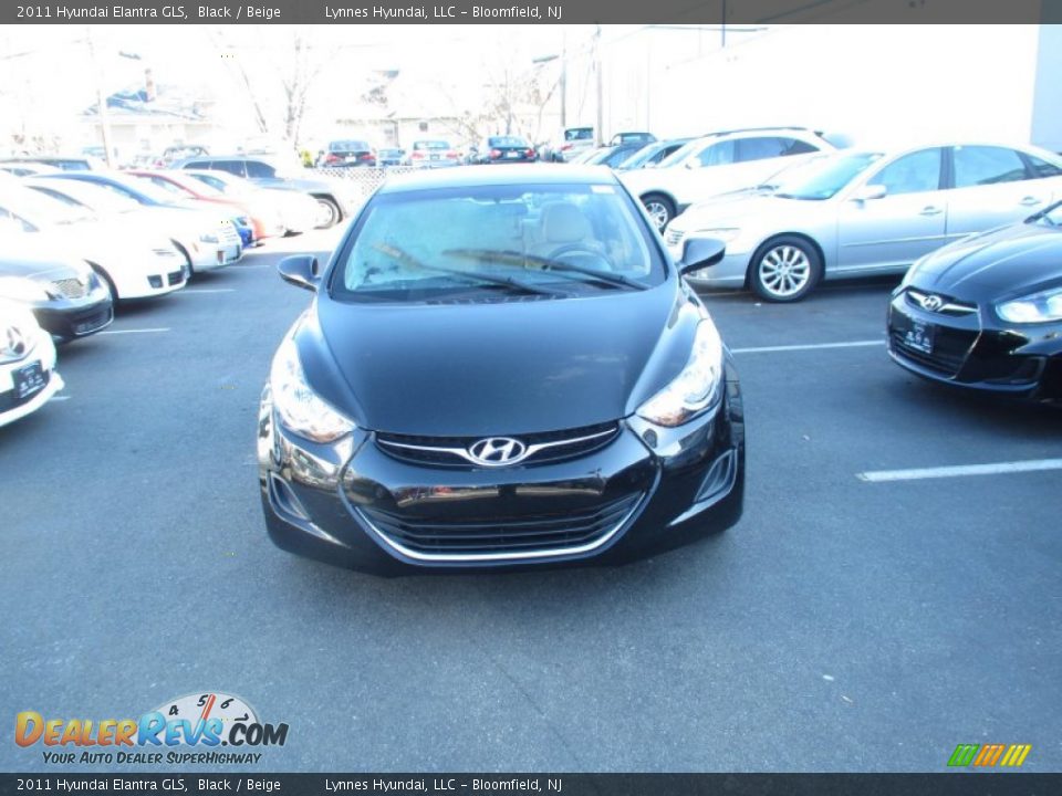 2011 Hyundai Elantra GLS Black / Beige Photo #2