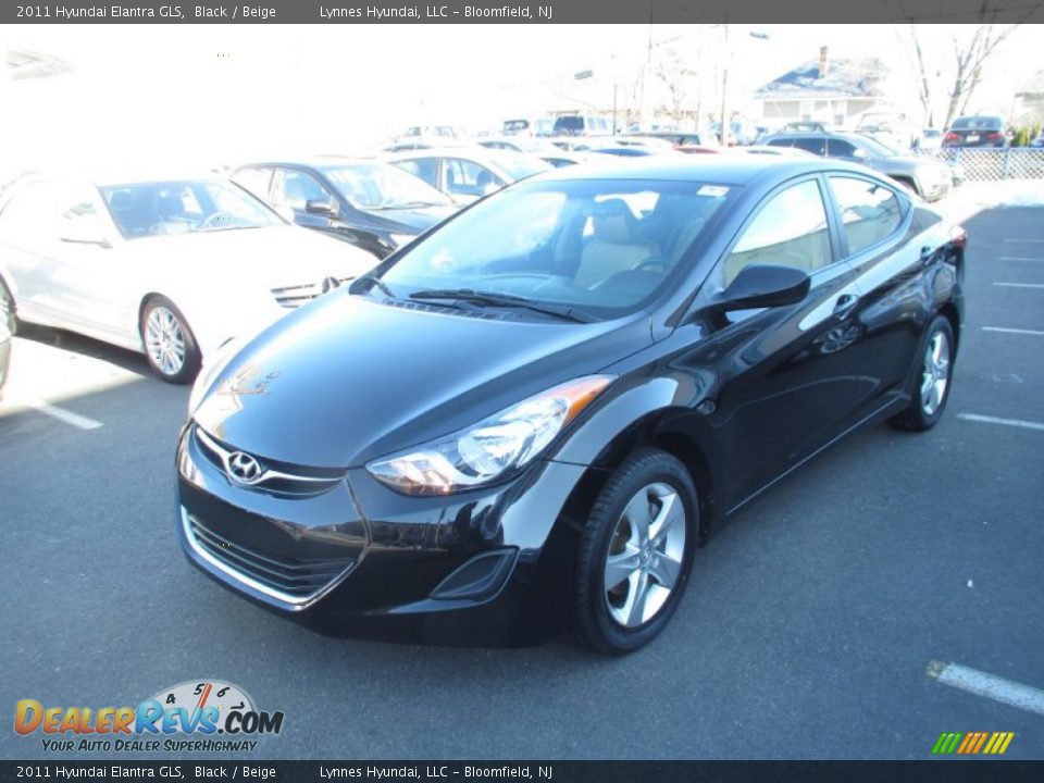 2011 Hyundai Elantra GLS Black / Beige Photo #3
